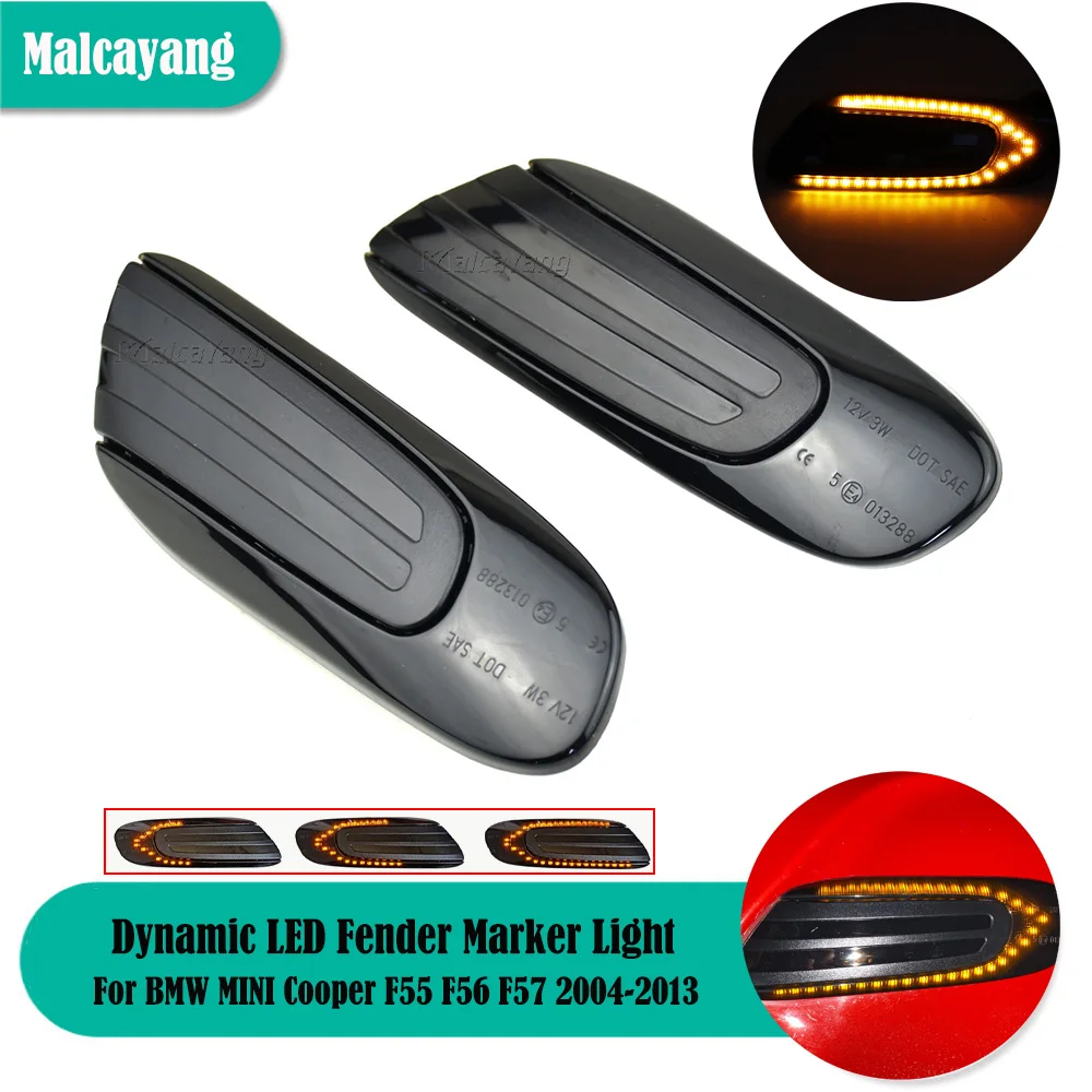 2X NEW Dynamic LED Fender Marker Light Side Marker light Amber light smoke lens Lamp For Mini Cooper F55 F56 F57
2X NEW Dynamic LED Fender Marker Light Side Marker light Amber light smoke lens Lamp For Mini Cooper F55 F56 F57