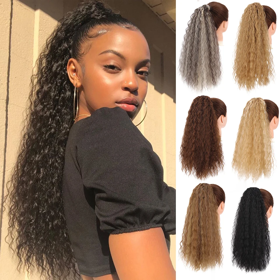 DIFEI Synthetic Corn Wave Ponytail Hair Extension Natural Black Heat Resistant Wrap Around Hairpiece For Women's Small Pony Tail
DIFEI Synthetic Corn Wave Ponytail Hair Extension Natural Black Heat Resistant Wrap Around Hairpiece For Women's Small Pony Tail