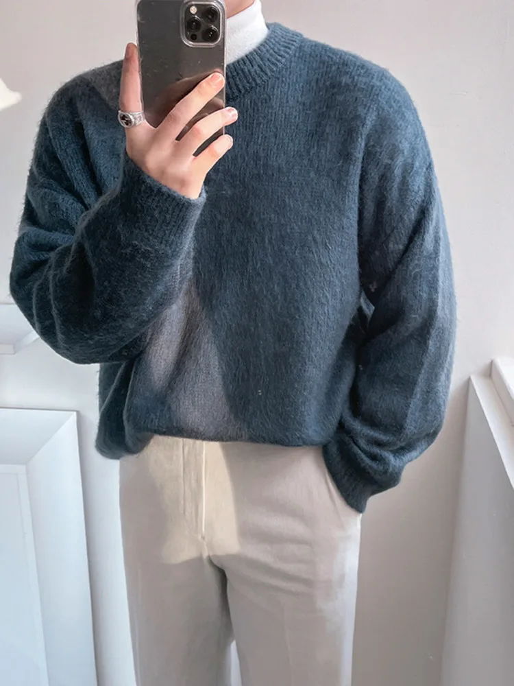 SYUHGFA Men's Wear 2023 Autumn Winter Round Collar Thickening Sweater Loose All-match Korean Vintage Kintted Sweater Pullover
SYUHGFA Men's Wear 2023 Autumn Winter Round Collar Thickening Sweater Loose All-match Korean Vintage Kintted Sweater Pullover