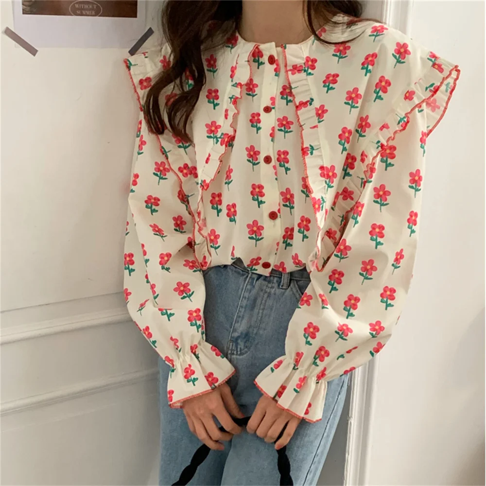 Alien Kitty Sweet Printed Florals Full Sleeves Women Shirts Gentle Lady Office Wear 2022 High Street New Arrival Casual Tops
Alien Kitty Sweet Printed Florals Full Sleeves Women Shirts Gentle Lady Office Wear 2022 High Street New Arrival Casual Tops