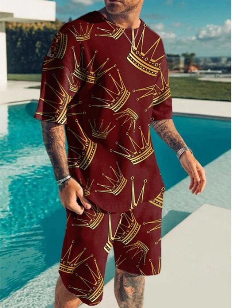Men Summer 2 Piece Outfit T-Shirts Shorts Tracksuit Sets 3d Print Jogging Man Set Casual Male Suit Set Men's Vintage Clothing
Men Summer 2 Piece Outfit T-Shirts Shorts Tracksuit Sets 3d Print Jogging Man Set Casual Male Suit Set Men's Vintage Clothing