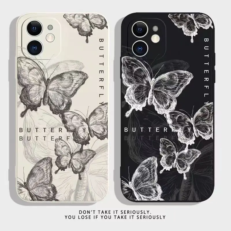 

Butterfly Frosted Silicon Case For Huawei P50 P40 Pro+ P30 P20 Mate 40 30 20 10 Nova 5 5i 3 3i Pro Plus Phone Cover Case