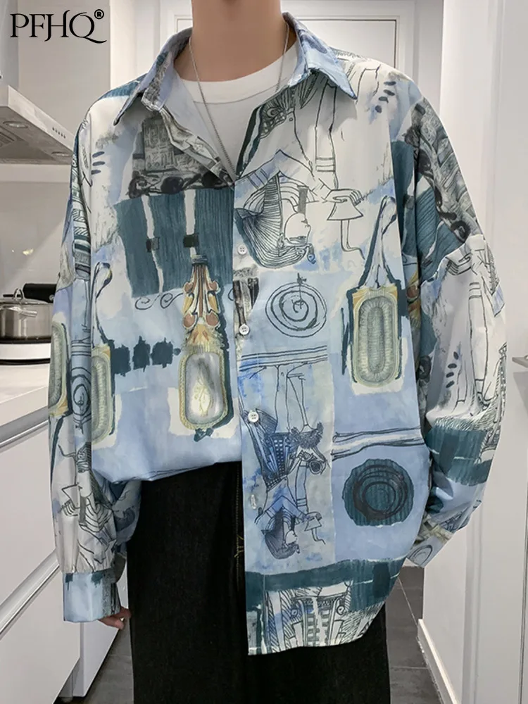 PFHQ Men's Print Shirts Turn-down Collar Casual Thin Trend Man Tops Male Thin Korean Style Minority Blouse Autumn 2022
PFHQ Men's Print Shirts Turn-down Collar Casual Thin Trend Man Tops Male Thin Korean Style Minority Blouse Autumn 2022