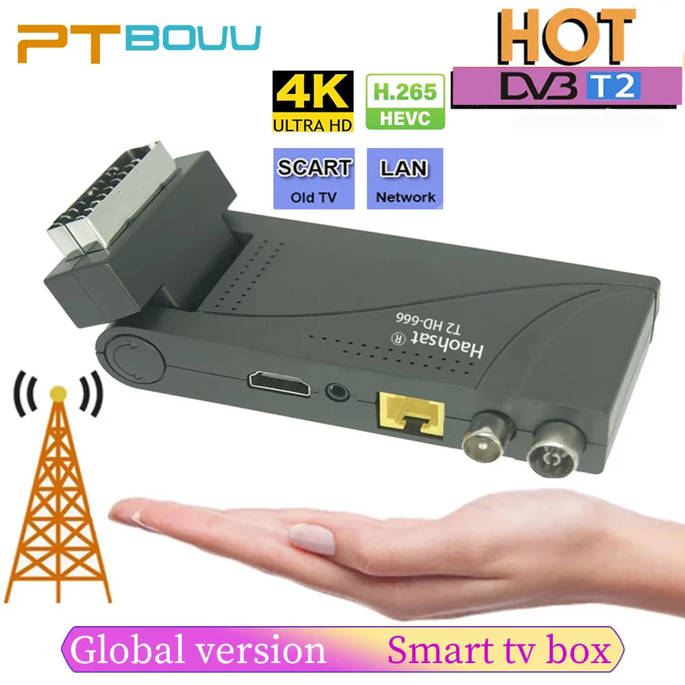 Haohsat DVB T2 HD-666 Scart HD Digital H.265 HEVC 10Bit TV Receiver for Italy/Germany/France/Spain Europe
Haohsat DVB T2 HD-666 Scart HD Digital H.265 HEVC 10Bit TV Receiver for Italy/Germany/France/Spain Europe