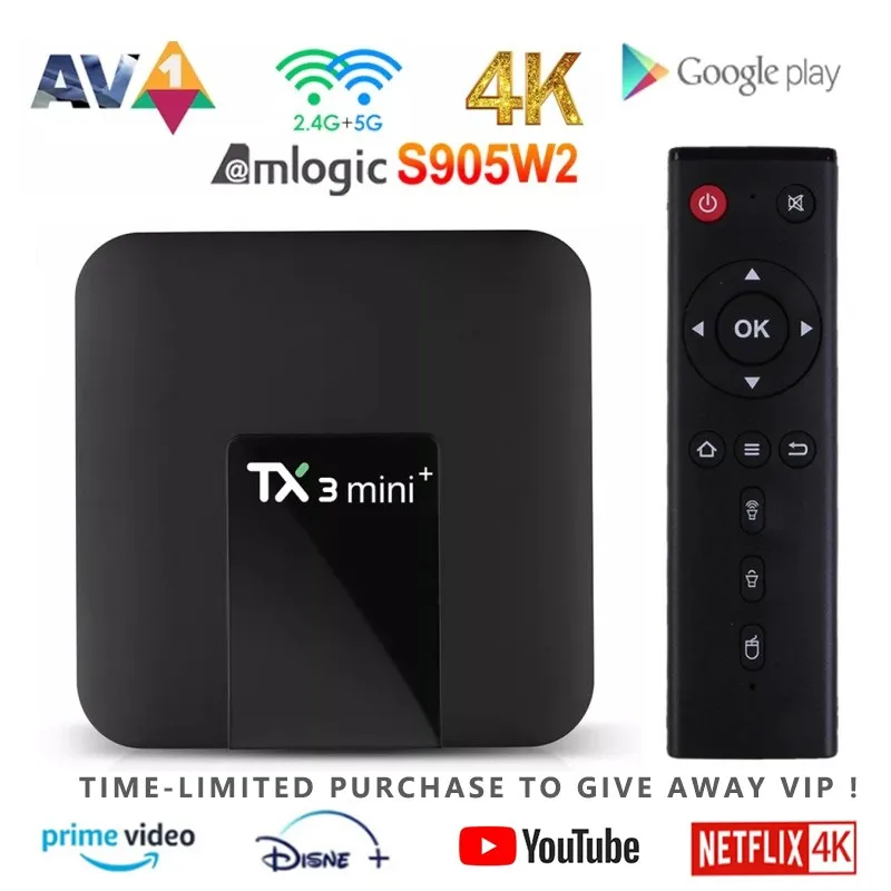 Best Seller 4Gb/32Gb Tx3 Mini Plus Android 11 OTT Smart Tv Box Quad Core Amlogic S905W2 4K Streaming Media Player
Best Seller 4Gb/32Gb Tx3 Mini Plus Android 11 OTT Smart Tv Box Quad Core Amlogic S905W2 4K Streaming Media Player