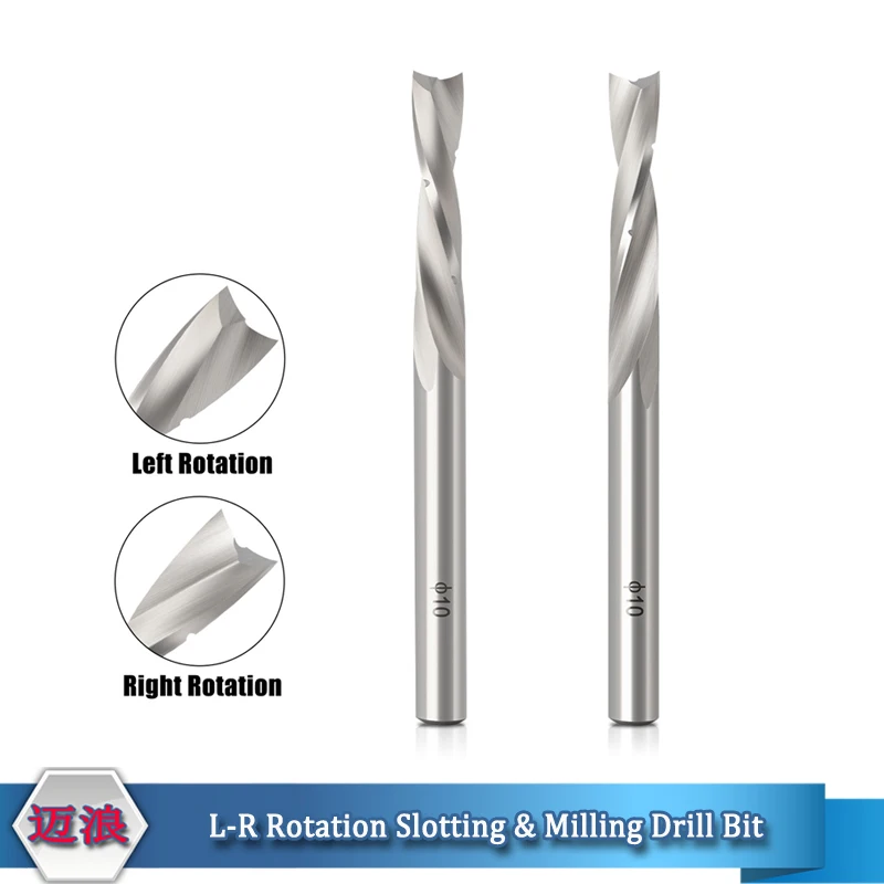 L-R Rotation Wood Slotting & Milling Bit Double Cutters Twist Drill Bit 10mm Hole Drilling for Wood Alloy Router Bit
L-R Rotation Wood Slotting & Milling Bit Double Cutters Twist Drill Bit 10mm Hole Drilling for Wood Alloy Router Bit