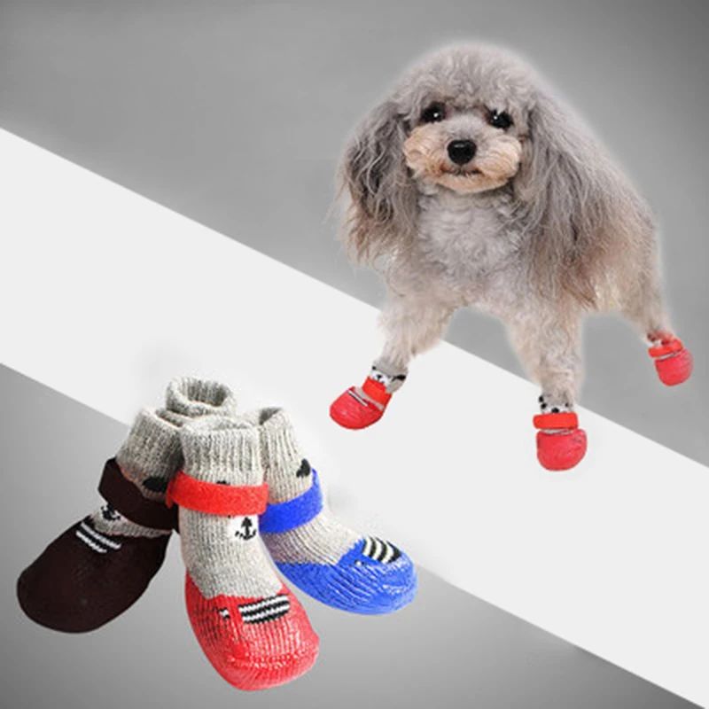 4Pcs/Set Cute Dog Shoes Rubber Cotton Dogs Sock Waterproof Non-Slip Doggy Boots Footwear for Small Dogs Pet Accessories
4Pcs/Set Cute Dog Shoes Rubber Cotton Dogs Sock Waterproof Non-Slip Doggy Boots Footwear for Small Dogs Pet Accessories