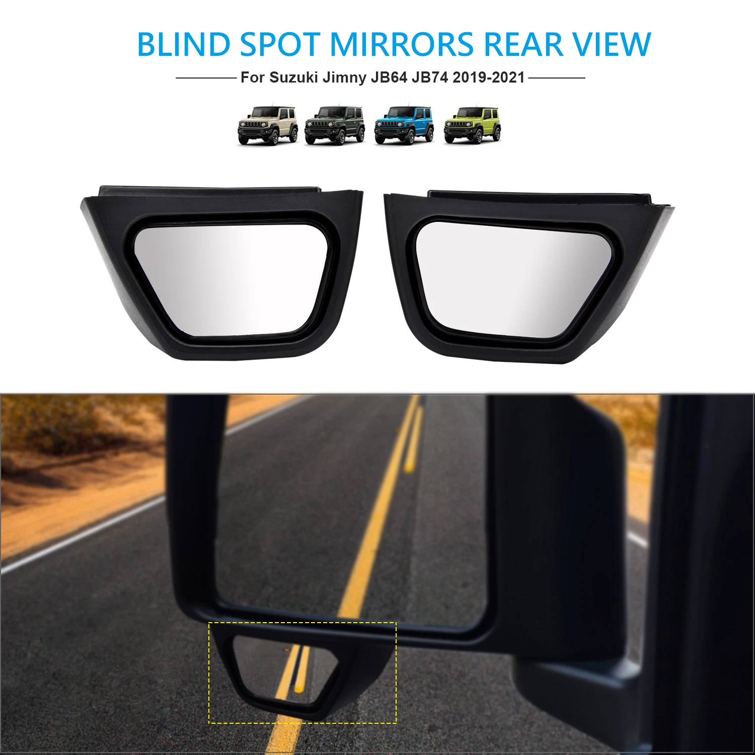 For Suzuki Jimny JB64 JB74 Car Reverse Parking Wide Angle Convex Rear View Mirror Rearview Auxiliary Blind Spot Mirror
For Suzuki Jimny JB64 JB74 Car Reverse Parking Wide Angle Convex Rear View Mirror Rearview Auxiliary Blind Spot Mirror