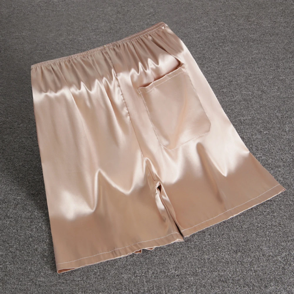 Silk Satin Pajamas Shorts Men Elastic Waist Nightwear Pocket Pants Sleep Bottoms Men's Artificial Silk Pajamas Home Shorts
Silk Satin Pajamas Shorts Men Elastic Waist Nightwear Pocket Pants Sleep Bottoms Men's Artificial Silk Pajamas Home Shorts