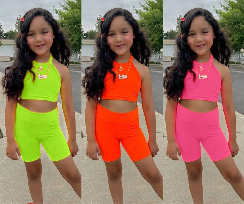 Children's Wear Solid Color Sleeveless Neck Hanging Open Back Lace Up Shorts Vest Set Girls Clothes 4-6y
Children's Wear Solid Color Sleeveless Neck Hanging Open Back Lace Up Shorts Vest Set Girls Clothes 4-6y