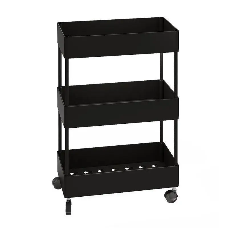

Storage Cart Multifunctional High Capacity Save Space 3/4-Tier Storage Movable Floor-Standing Rolling Vertical Shelf for Kitchen