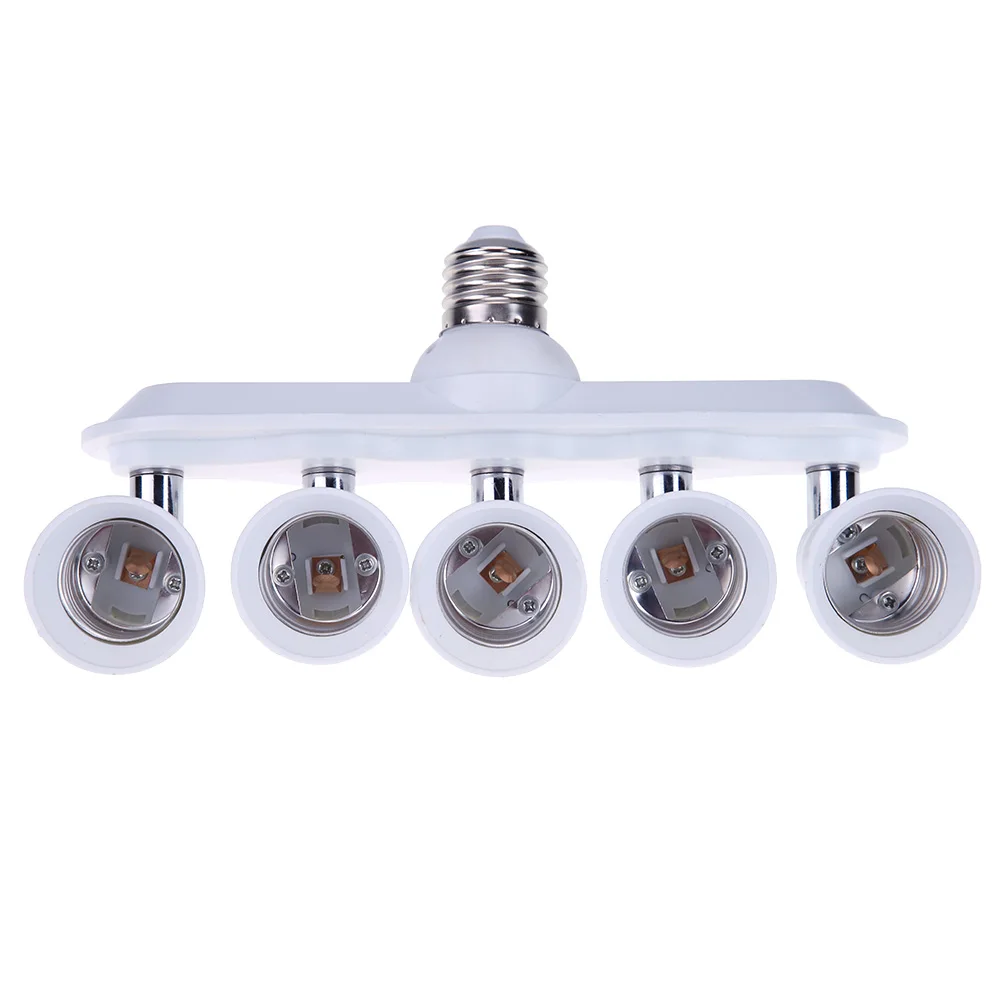 E27/E26 to 5 E27/26 Lamp Base Holder Universal Conversion Socket Head for Daylight Bulbs Lighting Parts Accessories
E27/E26 to 5 E27/26 Lamp Base Holder Universal Conversion Socket Head for Daylight Bulbs Lighting Parts Accessories