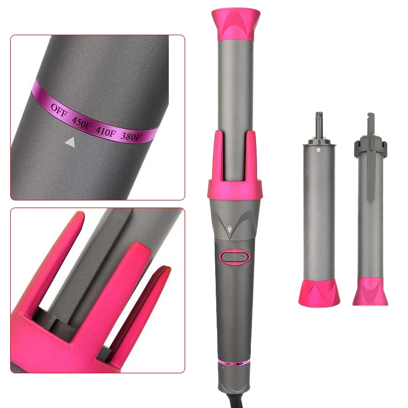 

3 In 1 Hair Curler Automatic Curling Wand Hair Rollers Interchangeable Ceramic Tourmaline Barrels Curling Iron