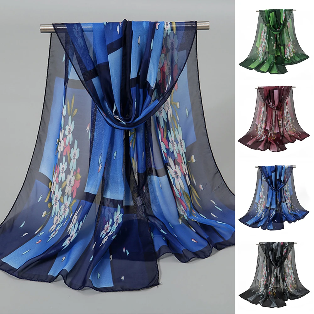 Fashion Beach Sunscreen Scarf Flower Print Long Scarves Soft Shawl Wrap Muslim Hijabs Women Sun Protection Chiffon Silk Scarf
Fashion Beach Sunscreen Scarf Flower Print Long Scarves Soft Shawl Wrap Muslim Hijabs Women Sun Protection Chiffon Silk Scarf