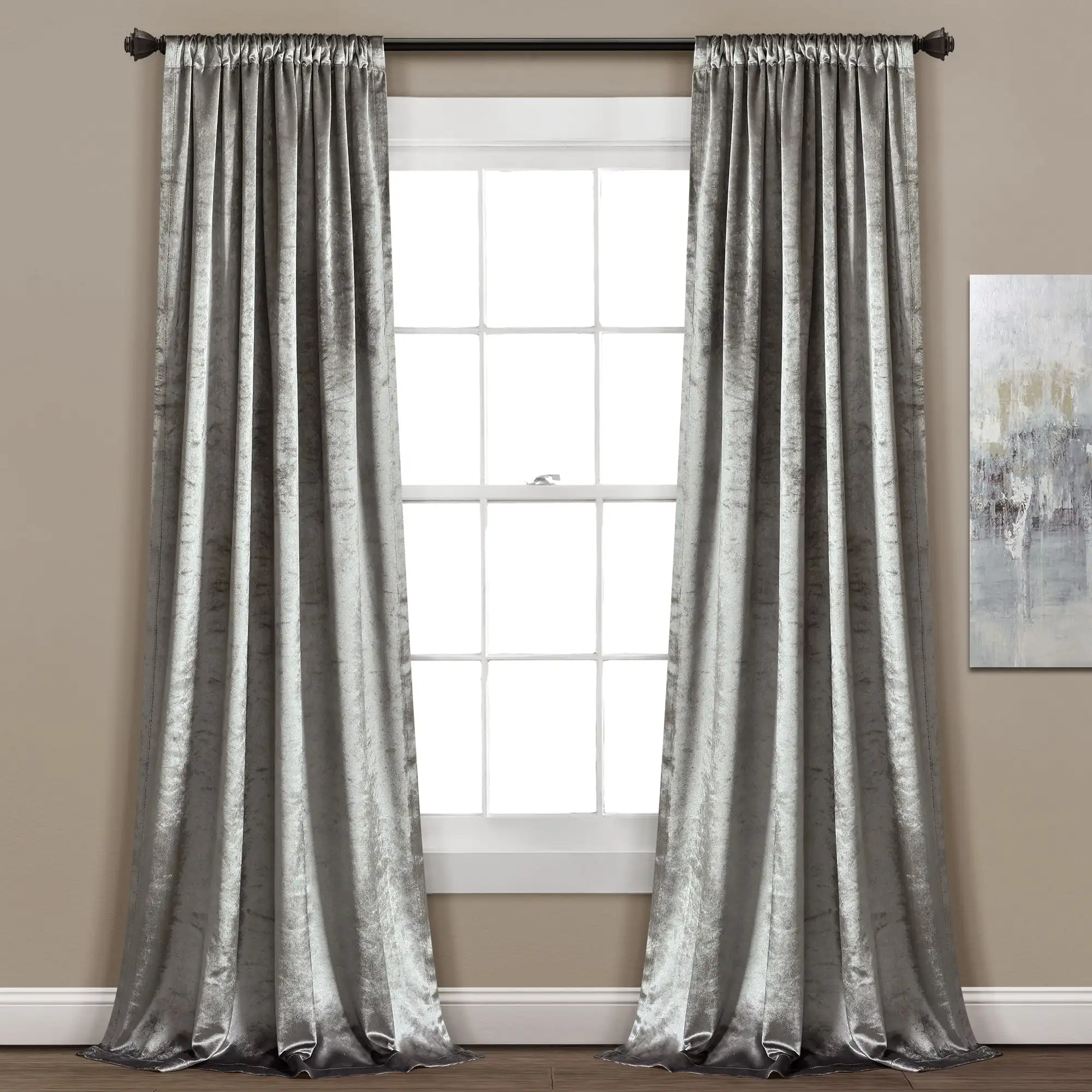 Lush Decor Velvet Dream 84" x 40" Solid Silver 3" Rod Pocket 2-Piece Set Window Panel Curtain
Lush Decor Velvet Dream 84" x 40" Solid Silver 3" Rod Pocket 2-Piece Set Window Panel Curtain