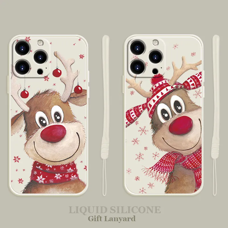 Liquid Soft Case For Apple iPhone 14 13 Pro 11 12 6 6S 7 8 Plus X XR XS Max Phone Cover Christmas New Year Gifts Elk Snow
Liquid Soft Case For Apple iPhone 14 13 Pro 11 12 6 6S 7 8 Plus X XR XS Max Phone Cover Christmas New Year Gifts Elk Snow
