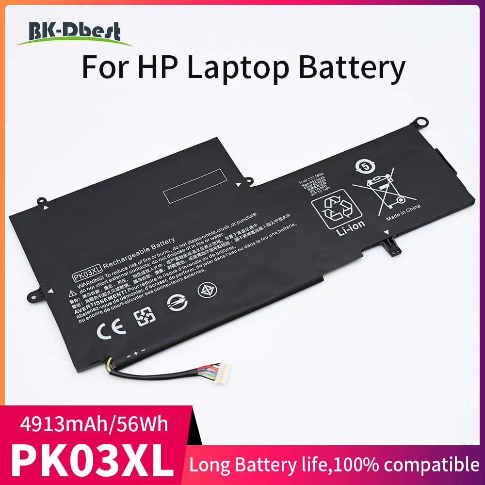 BK-Dbest 56Wh PK03XL Аккумулятор для ноутбука HP Spectre XT Pro x360 G1 TPN-Q157 11 4 V