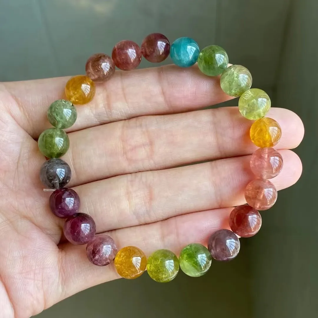 8mm Natural Colorful Tourmaline Stone Bracelet For Women Lady Man Love Gift Reiki Crystal Beads Gemstone Strands Jewelry AAAAA
8mm Natural Colorful Tourmaline Stone Bracelet For Women Lady Man Love Gift Reiki Crystal Beads Gemstone Strands Jewelry AAAAA