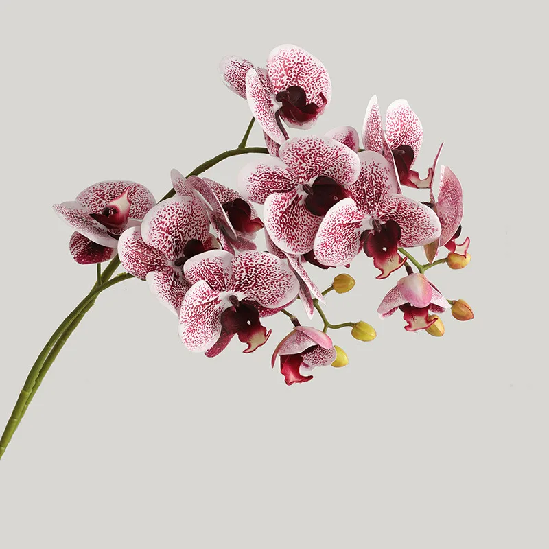 

6 Heads Simulation 3D Phalaenopsis Silk Orchid Christmas Decoration for Home Vases Wedding Decor Artificial Flowers Fake Plants
