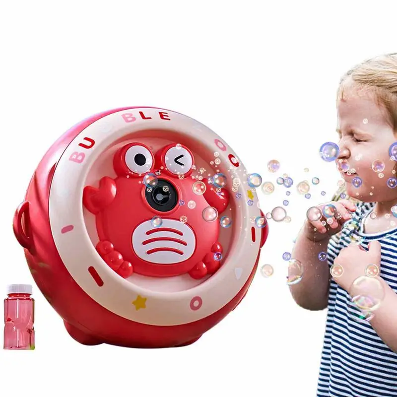 

Kids Electric Bubble Blower Machine Crab Design Leak Proof Bubble Machine Portable Bubble Machine Automatic Bubble Blower Maker
