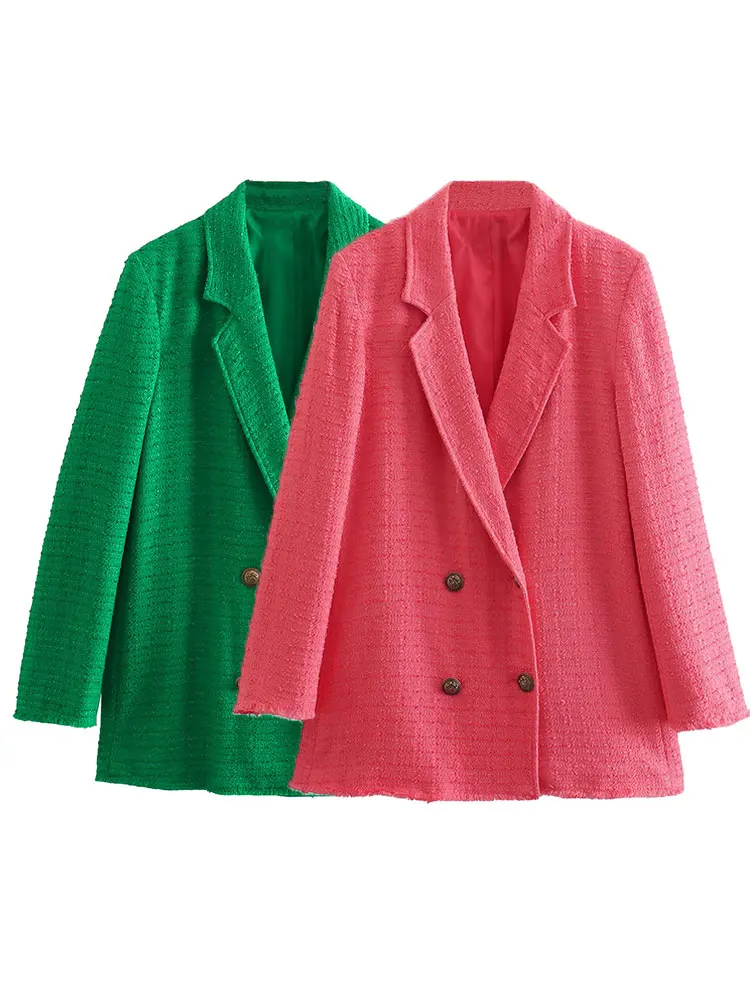 Nlzgmsj ZBZA 2022 Green Casual Jackets Spring Autumn Fashion Notched Collar Double Breasted Straight Blazers Women Coat 202203
Nlzgmsj ZBZA 2022 Green Casual Jackets Spring Autumn Fashion Notched Collar Double Breasted Straight Blazers Women Coat 202203
