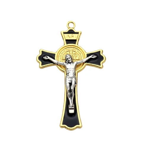 Винтажный подвесной крест «Святой Иисус» из металла, религиозный подвесной подарок, подвеска