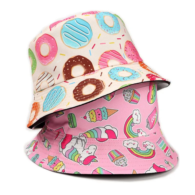 Summer New Ice Cream Printing Reversible Fisherman Hat Women's Fashion Dessert Bucket Hat Sun Protection Sombrero Pescador
Summer New Ice Cream Printing Reversible Fisherman Hat Women's Fashion Dessert Bucket Hat Sun Protection Sombrero Pescador
