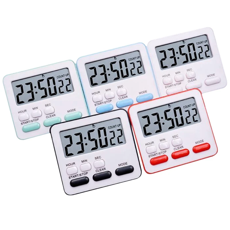 

Kitchen Timer,Egg Timer with Clock, Digital Timer Stopwatch with LCD Loud Alarm for Cooking,Baking, Sports,Learning,Etc