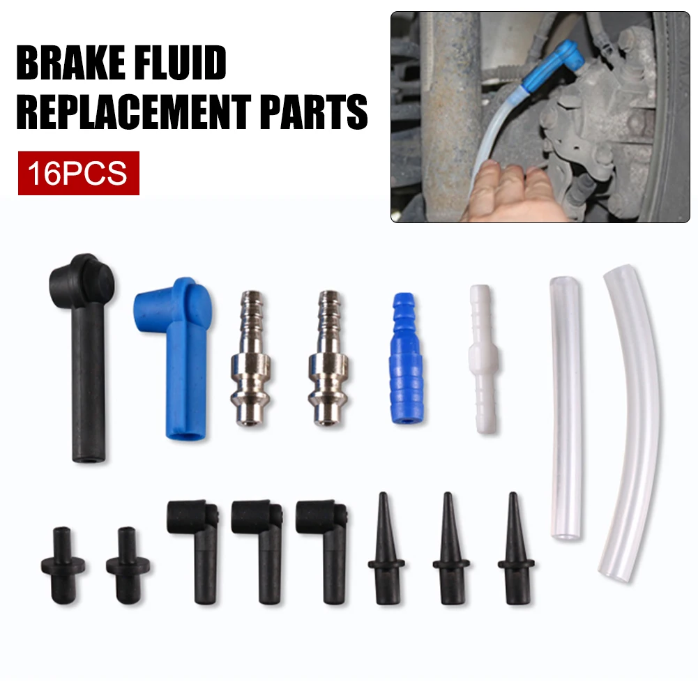 16Pcs Brake Oil Changer Connector Oil Pumping Hose Kit Brake Oil Replacement Tool Auto Repair Accessories For Car Vehicles
16Pcs Brake Oil Changer Connector Oil Pumping Hose Kit Brake Oil Replacement Tool Auto Repair Accessories For Car Vehicles
