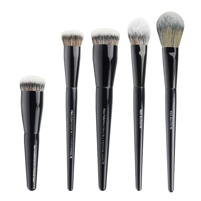 

New Black Pro Foundation Blush Contour Makeup Brushes (70 70.5 78 96 99) Synthetic Beauty Cosmetics Brush Tools