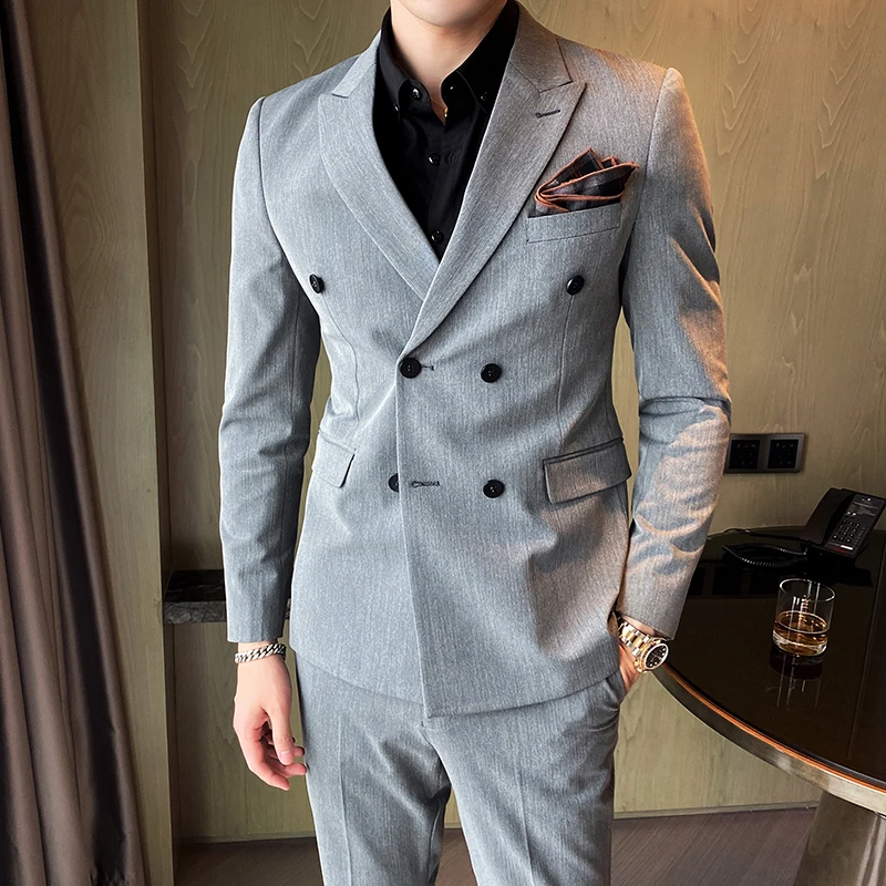 New men autumn winter (suit trousers) fashion slim handsome British leisure business large size suit men's dress two-piece
New men autumn winter (suit trousers) fashion slim handsome British leisure business large size suit men's dress two-piece