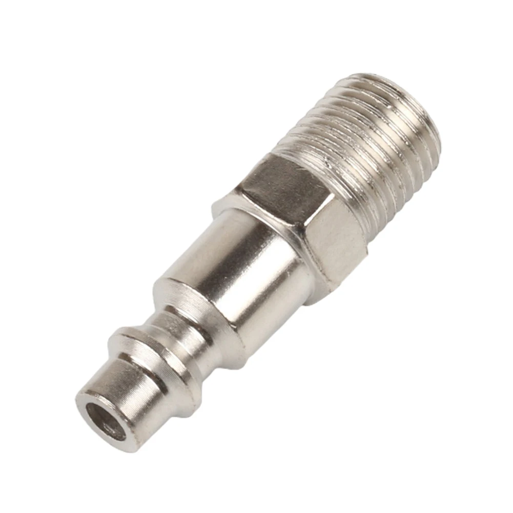 

Parts Quick Adapters Grinders Quick Adapters Male Thread Plug Adapter Air Hose Fittings BSP 1/4\" Iron Chrome Plated