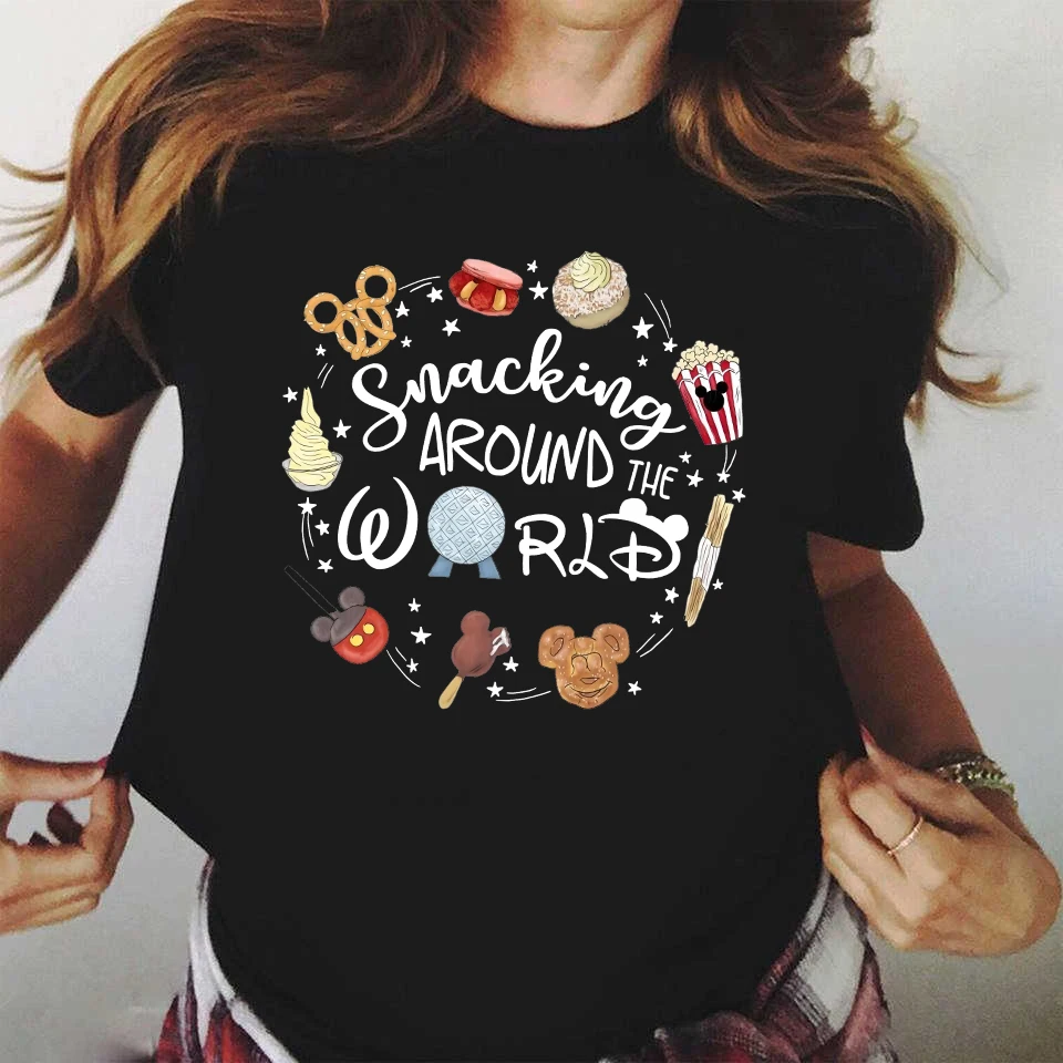 Disney Women T Shirt Summer Creativity Cartoon Snacks Tshirt Harajuku Cute Graphic T Shirt Tops Casual Women O-neck Tops Tees
Disney Women T Shirt Summer Creativity Cartoon Snacks Tshirt Harajuku Cute Graphic T Shirt Tops Casual Women O-neck Tops Tees