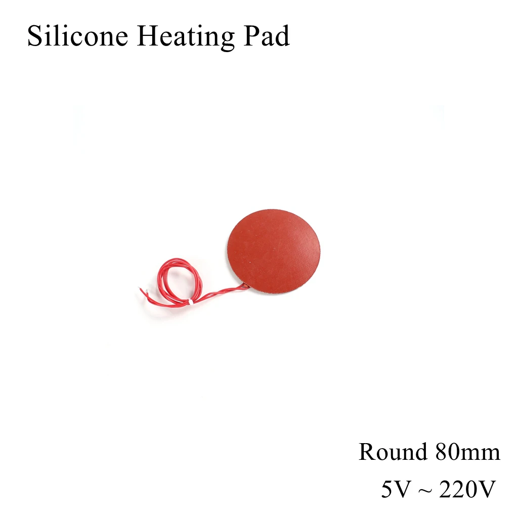 80mm Silicone Heating Pad Round Circle Rubber Heater Oil Engine Tank Mat Plate Fuel Strip Belt Water Waterproof 3D Printer 
80mm Silicone Heating Pad Round Circle Rubber Heater Oil Engine Tank Mat Plate Fuel Strip Belt Water Waterproof 3D Printer