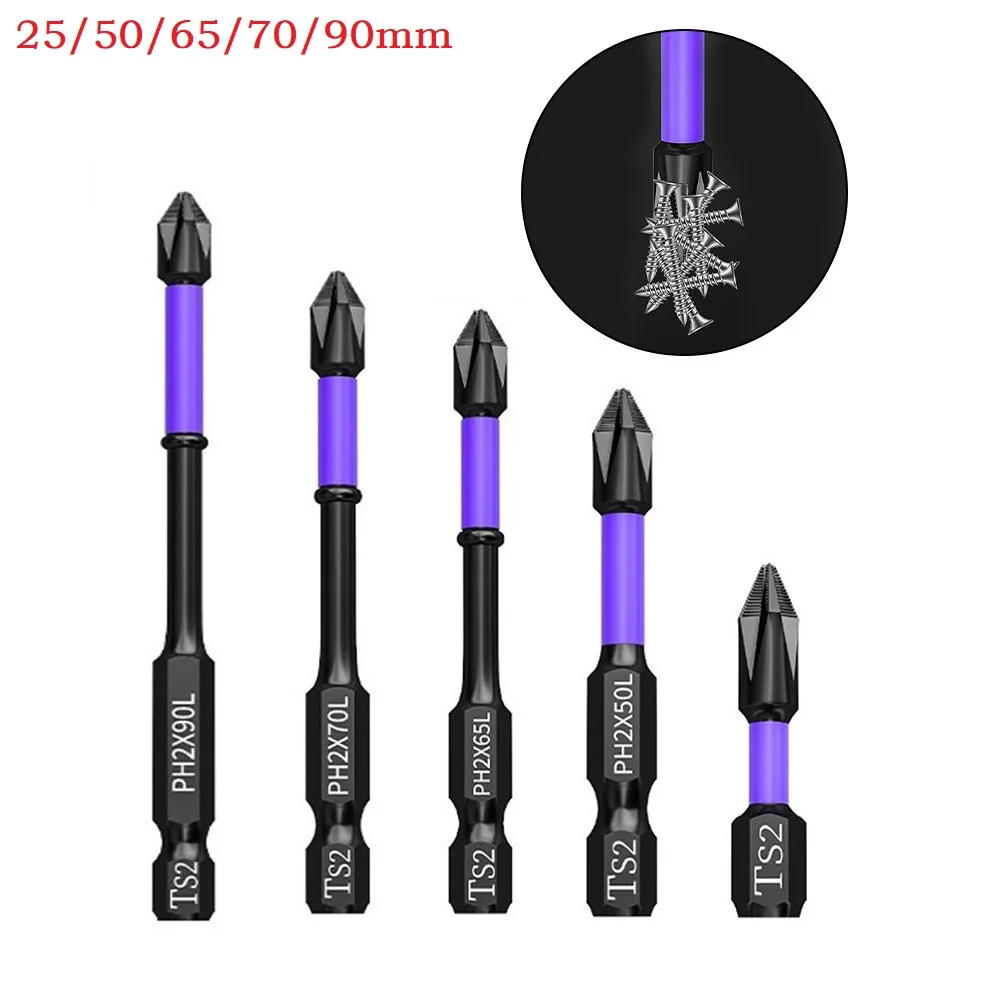 5pcs Non-slip PH2 Cross Screwdriver Magnetic Batch Head High Hardness Impact Drill Bit Electric Screwdriver Bit 25/50/65/70/90mm
5pcs Non-slip PH2 Cross Screwdriver Magnetic Batch Head High Hardness Impact Drill Bit Electric Screwdriver Bit 25/50/65/70/90mm