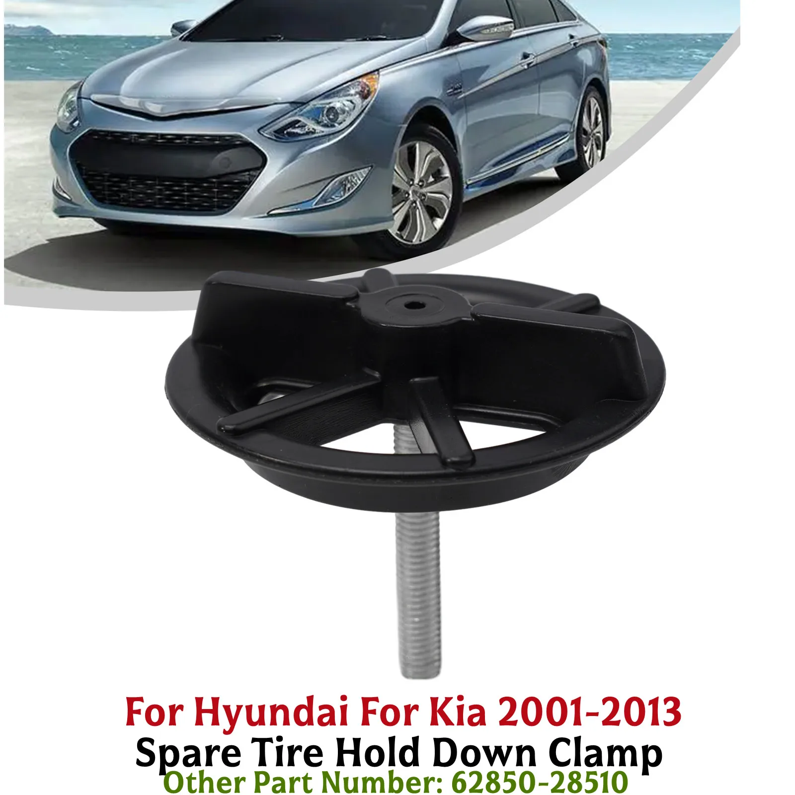 Зажим крепления болта крепления винта запасного колеса, разработанный для Hyundai для моделей Kia 01 13, обеспечивает сильную фиксацию для запасного колеса
Зажим крепления болта крепления винта запасного колеса, разработанный для Hyundai для моделей Kia 01 13, обеспечивает сильную фиксацию для запасного колеса