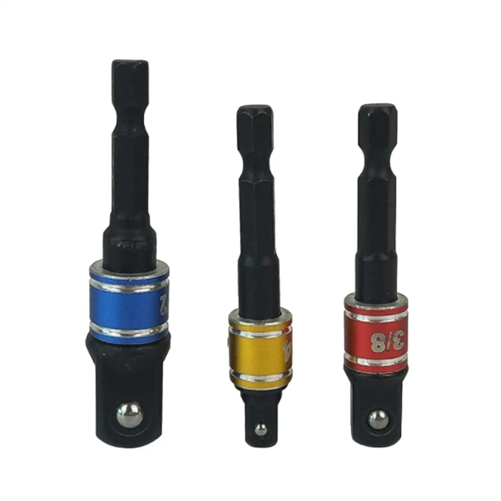 3 шт., адаптер для дрели и гайки 1/4 3/8 1/2 дюйма
3 шт., адаптер для дрели и гайки 1/4 3/8 1/2 дюйма