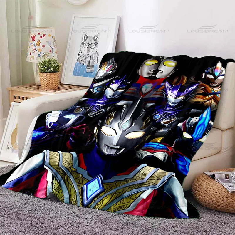 

Universe Hero Ultraman Flannel Blanket 3D Animation Universe Pattern Blanket Portable Home Travel Office Blanket