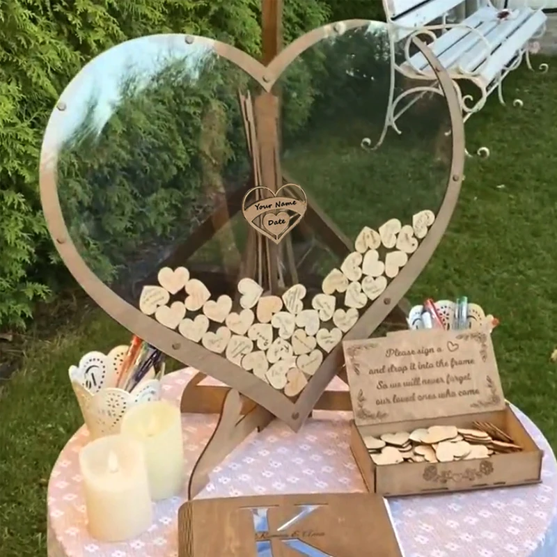 Drop Heart Guest Book Heart Shape Transparent Wedding Guest Book Decoration Guest Alternative Wooden Heart-Shaped Guest Drop Box
Drop Heart Guest Book Heart Shape Transparent Wedding Guest Book Decoration Guest Alternative Wooden Heart-Shaped Guest Drop Box