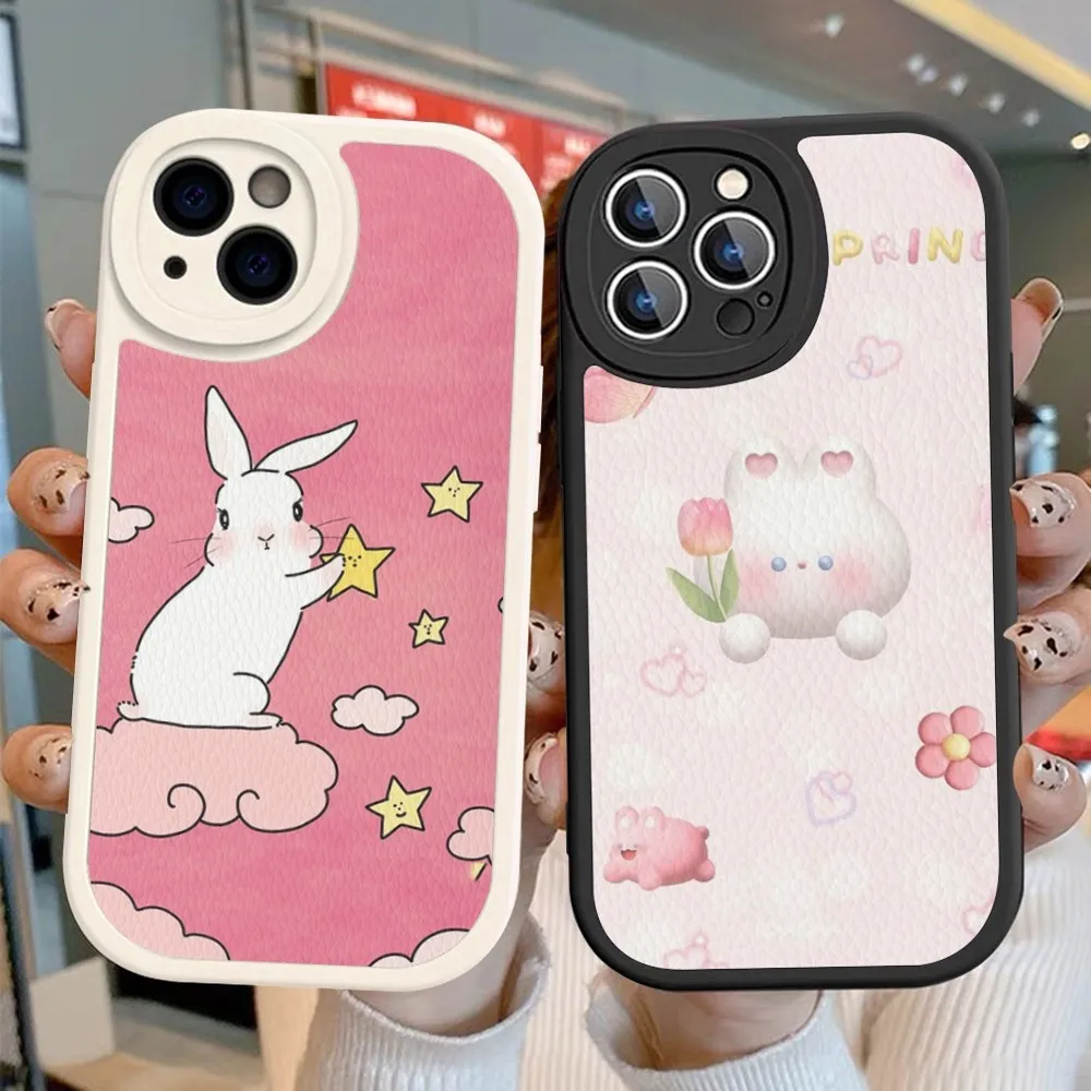 Pink Rabbit Phone Case Hard Leather For iPhone 14 13 12 Mini 11 14 Pro Max Xs X Xr 7 8 Plus Fundas 
Pink Rabbit Phone Case Hard Leather For iPhone 14 13 12 Mini 11 14 Pro Max Xs X Xr 7 8 Plus Fundas