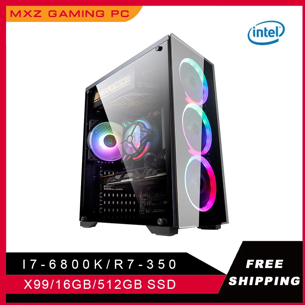 MXZ DIY Gaming PC Intel i7-6800K Video Card R7-350 512GB SSD Desktop Gaming Computers System Unit Pc With Windows 10 Pro Key
MXZ DIY Gaming PC Intel i7-6800K Video Card R7-350 512GB SSD Desktop Gaming Computers System Unit Pc With Windows 10 Pro Key