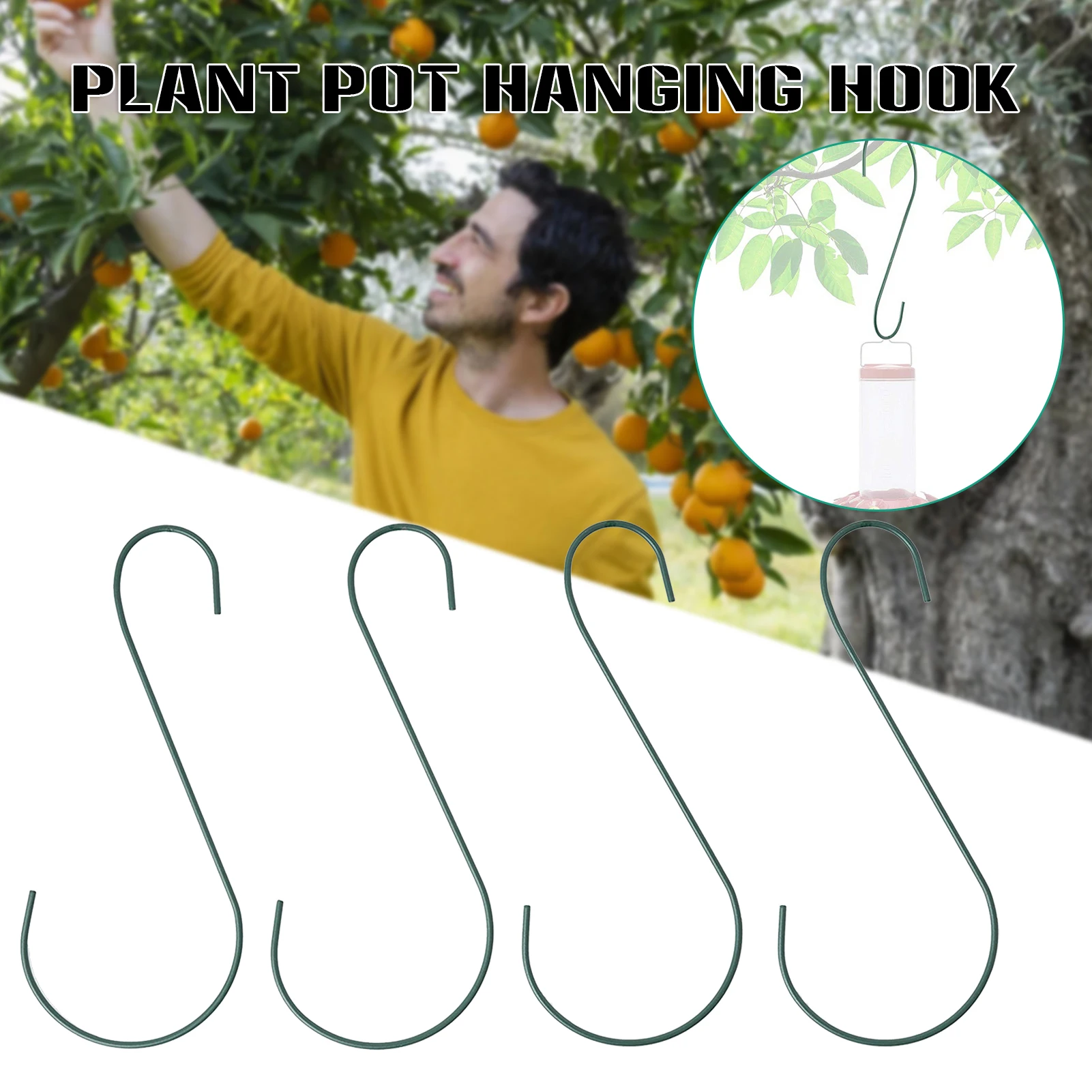 4PCS Metal Bird Feeder Hook Multipurpose S-Shaped Outdoor Planters Hanging Hook for Home Garden Courtyard
4PCS Metal Bird Feeder Hook Multipurpose S-Shaped Outdoor Planters Hanging Hook for Home Garden Courtyard