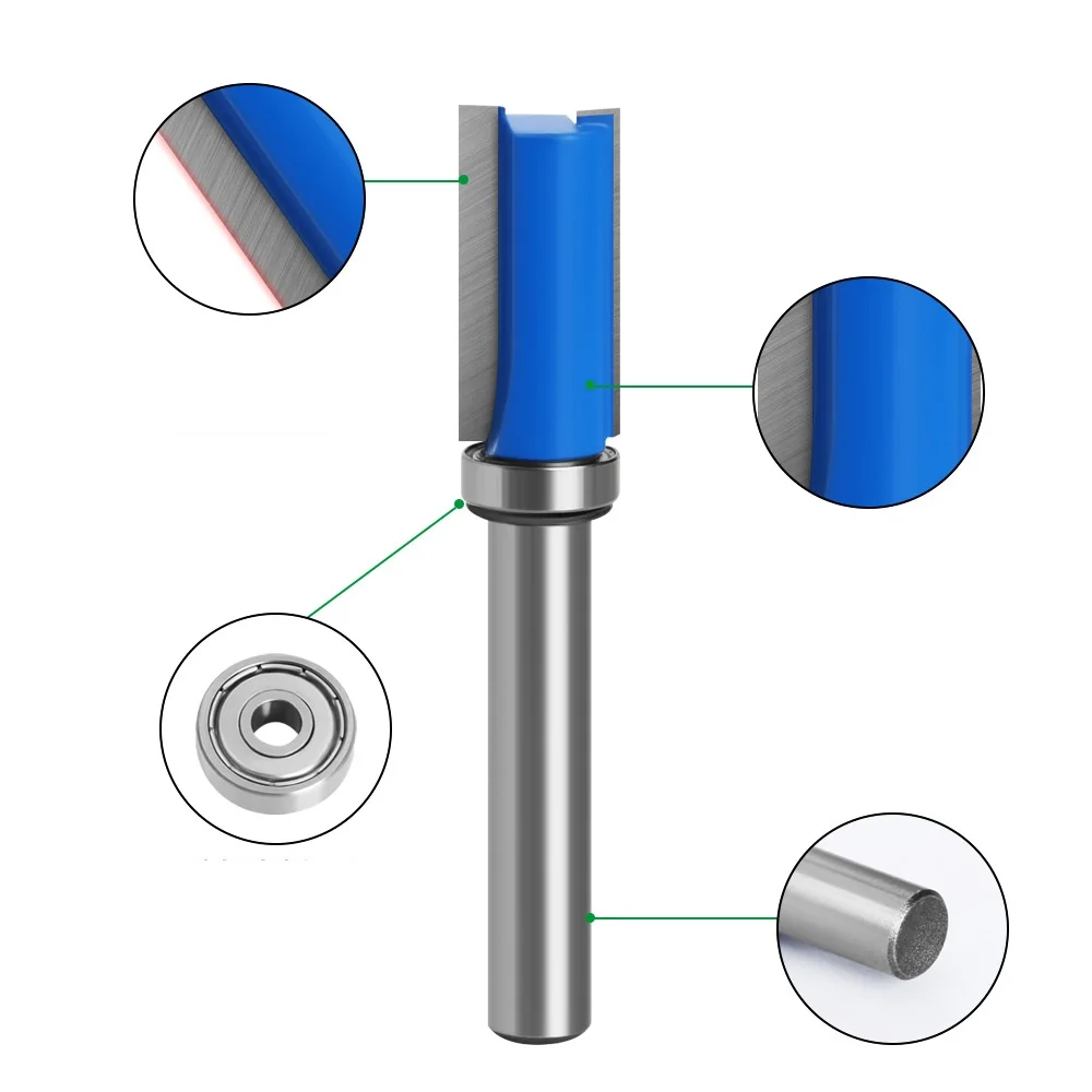 3pcs Flush Trim Router Bits 8mm Shank End Bearing Milling Cutter Woodworking Bottom Cleaning Flush Trim Tenon Cutter
3pcs Flush Trim Router Bits 8mm Shank End Bearing Milling Cutter Woodworking Bottom Cleaning Flush Trim Tenon Cutter