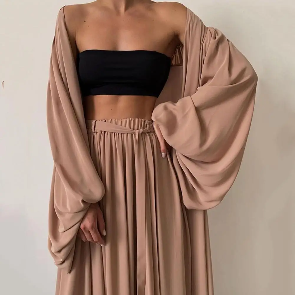 Long Sleeve Coat 3 Pcs/Set Chic Sleeveless Vest Top Trousers Coat Suit Solid Color for Stage Show
Long Sleeve Coat 3 Pcs/Set Chic Sleeveless Vest Top Trousers Coat Suit Solid Color for Stage Show