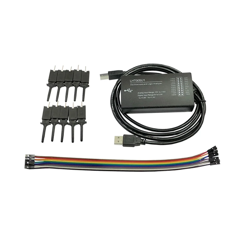 LHT00SU1 8-Channel Logic Analyzer Virtual Oscilloscope I2C SPI CAN Uart USB Connection 16Mhz With Testing Clamp Line USB Wire
LHT00SU1 8-Channel Logic Analyzer Virtual Oscilloscope I2C SPI CAN Uart USB Connection 16Mhz With Testing Clamp Line USB Wire