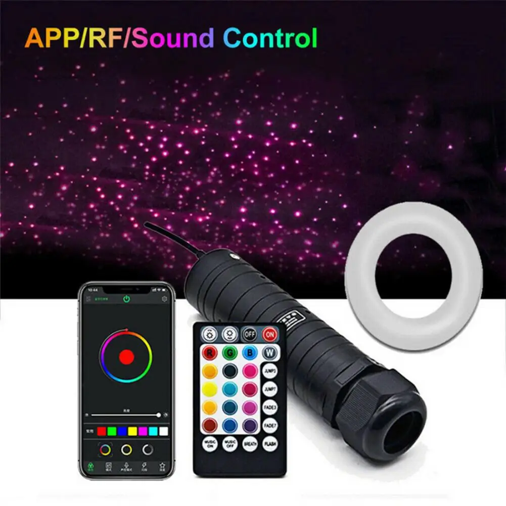 12V 6W Black Light Source Starry Sky Light RGB LED Fiber Optic Light Car Roof RF Remote Control Star Light
12V 6W Black Light Source Starry Sky Light RGB LED Fiber Optic Light Car Roof RF Remote Control Star Light