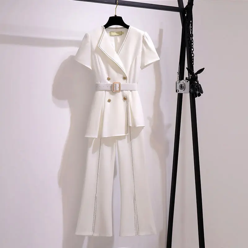 Large Size New 2022 Summer Female Suit Without Velvet With Foreign Style Fashionable And Thin Two-piece Trouser Suits
Large Size New 2022 Summer Female Suit Without Velvet With Foreign Style Fashionable And Thin Two-piece Trouser Suits