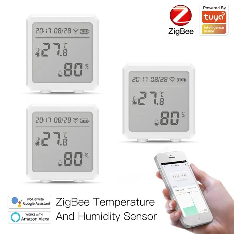 Датчик температуры и влажности Tuya ZigBee, комнатный гигрометр, термометр, детектор, дистанционное управление, Alexa Google Home
Датчик температуры и влажности Tuya ZigBee, комнатный гигрометр, термометр, детектор, дистанционное управление, Alexa Google Home