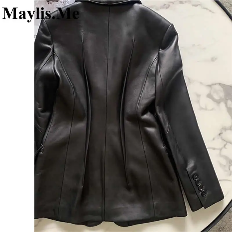 133551 Fashion Classic Trendy luxury designer cloth Embroidered logo waist closing leather coat Slim casual sheep leather Women
133551 Fashion Classic Trendy luxury designer cloth Embroidered logo waist closing leather coat Slim casual sheep leather Women