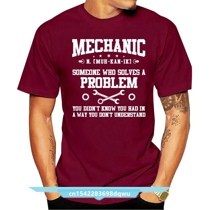

Newest Funny 2021 Mechanic T-Shirt Cotton Tradesman Technician Gift Present Funny Printed T Shirts Mens Streetwear